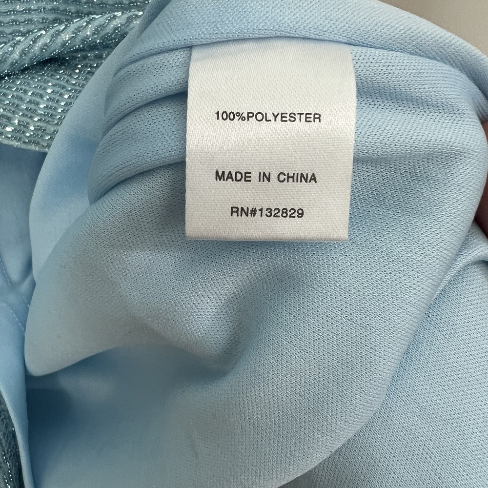 Revolve Superdown Tiffany Mini Dress Women's Size Medium Light Blue One Shoulder - Picture 10 of 11